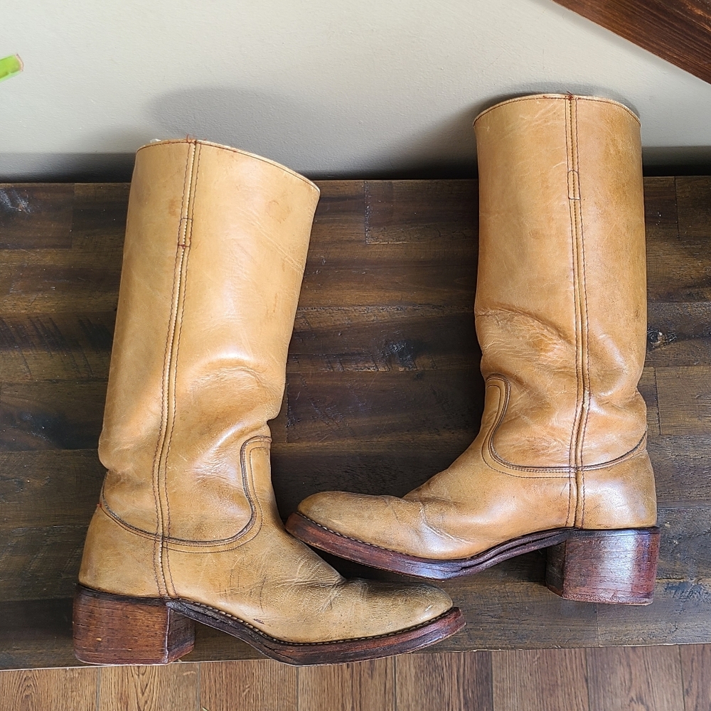 Vintage Frye Campus Boots 14L Banana - Picture 5 of 16